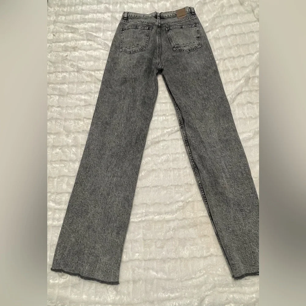 Classic Gray Straight Leg Women's Jeans 100% cotton